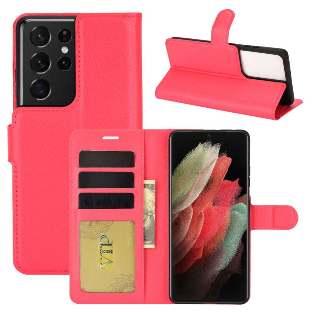Leather Folio Wallet Case for Samsung Galaxy S21 Ultra Leather Folio Wallet Case for Samsung Galaxy S21 Ultra